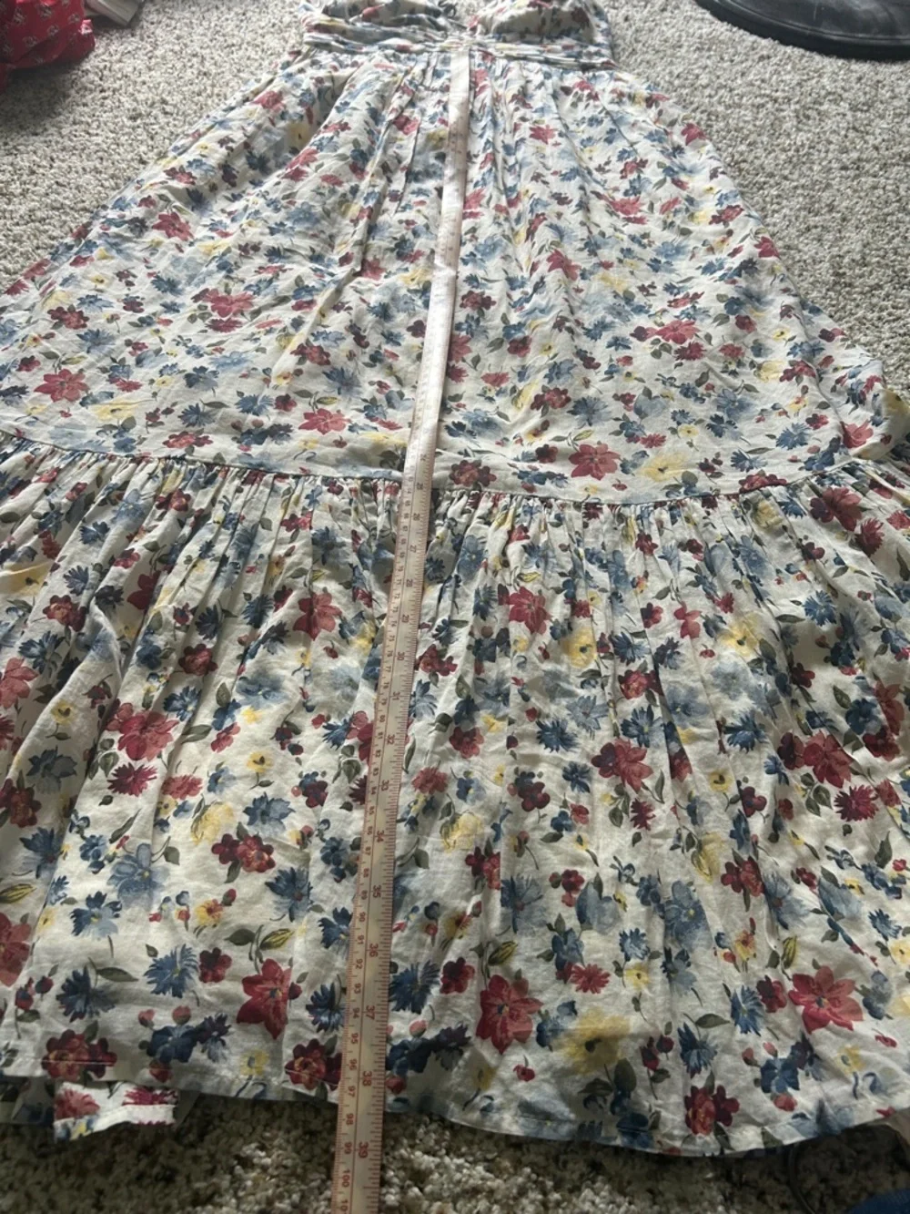Abercrombie & Fitch Cream Floral Maxi Dress